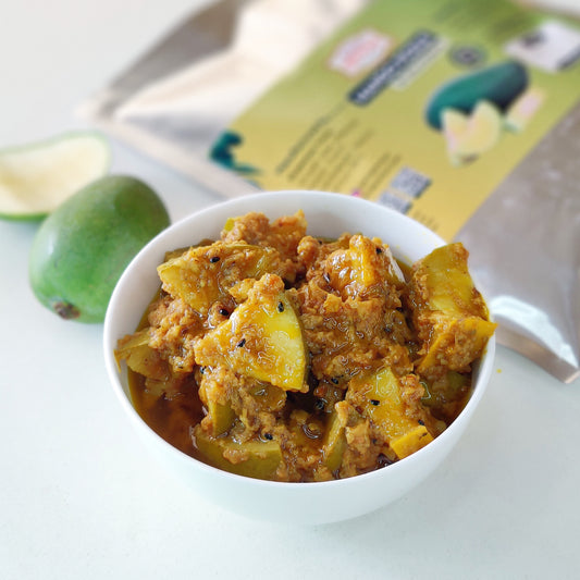 Chilka Aam Achar (Unpeeled Mango Pickle)