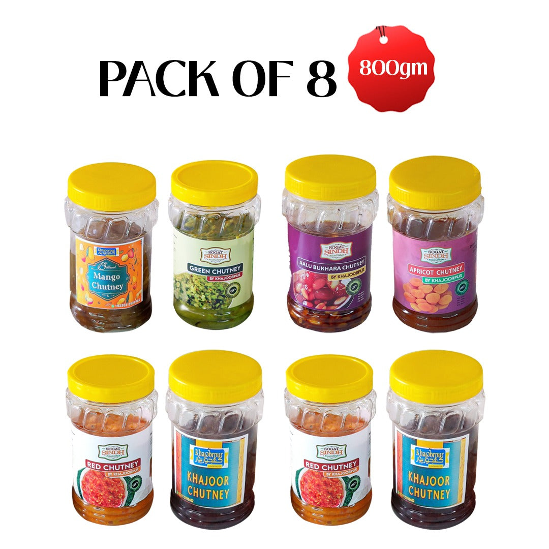 Pack of 8 – 800g Each | The Ultimate Chutney Collection
